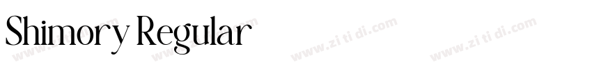 Shimory Regular字体转换 Shimory Regular字体转换